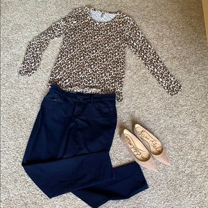 Banana Republic leopard long sleeve shirt
